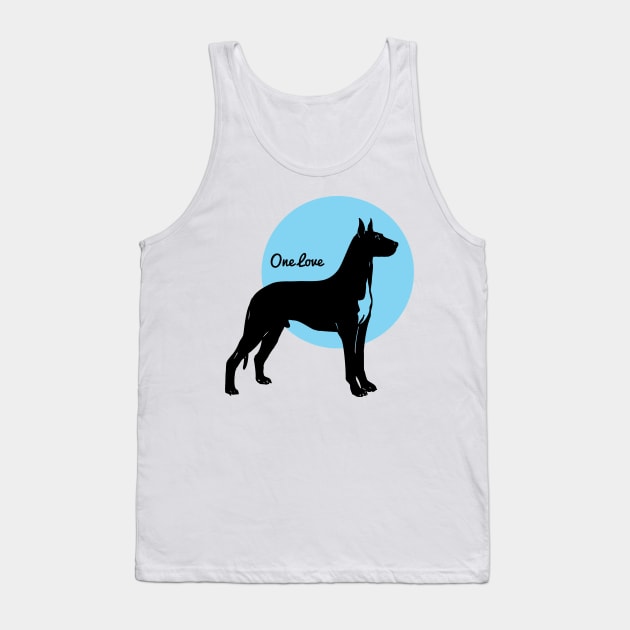 Just a One Love Great Dane Tank Top by Dmytro
